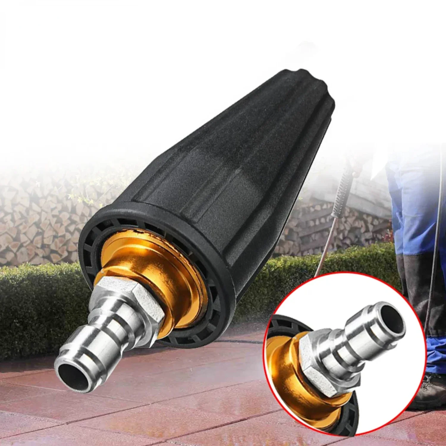 

High Pressure Car Wash Nozzle 1PCS Foam Spray Gun Accessories Water Gun Water Outlet Lotus Turbine Nozzle