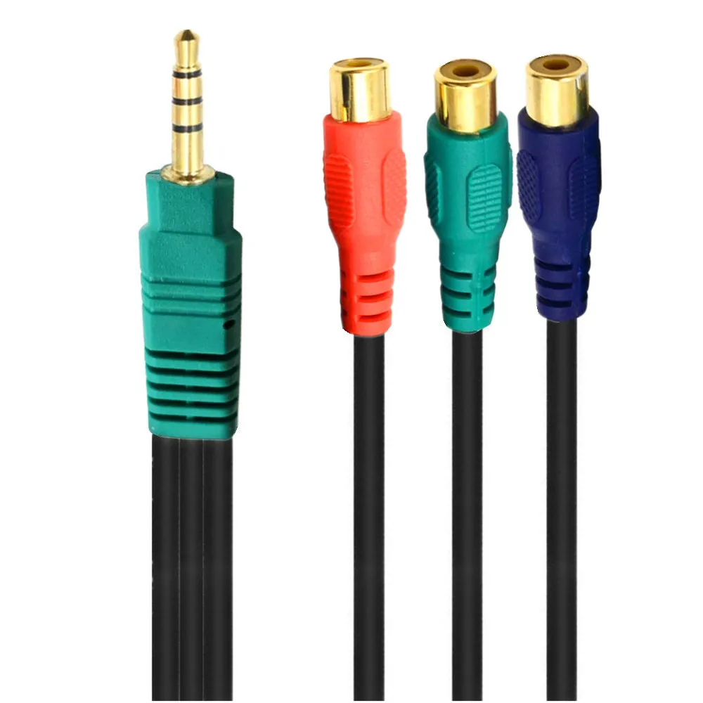 Gold plated RCA Component Video RGB Adapter CBF Signal Cable for Samsung LED TV  0.25m；