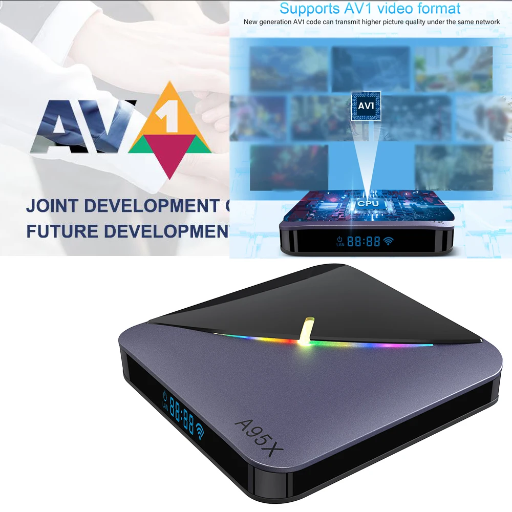 A95x F3 Không II Smart TV Box Android 11 Amlogic S905W2 5G Wifi 4K 3D BT5.0 Đèn RGB tivi Boxs HD Truyền Thông Người Chơi 2G 16G 32G 4G 64G
