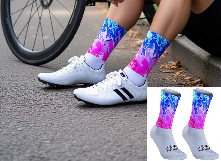 

Soft, non-slip, sweat-absorbing cycling socks for easy cycling and stress-free all-day riding.