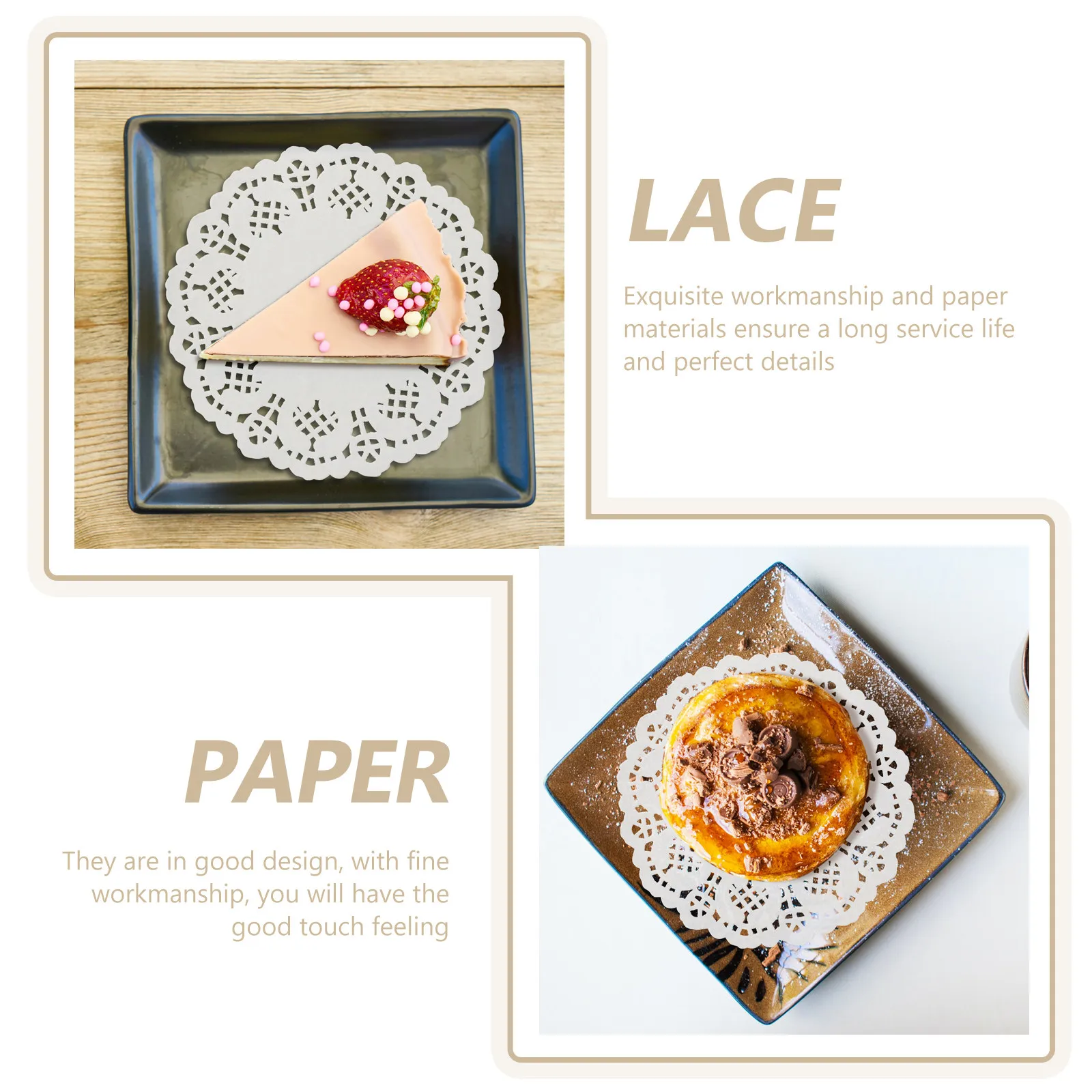 420Pcs Absorbent Paper Doilies Lace Food Pads Oil Proof Cake Pizza Baking Mats Disposable Hollow Paper Mats for Party Table