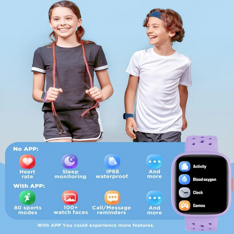 ساعات ذكية للأطفال تدعم الصورة المنبه Smartwatch الطقس عداد الخطى مقاوم للماء ساعة رياضية خارجية هدايا للأطفال