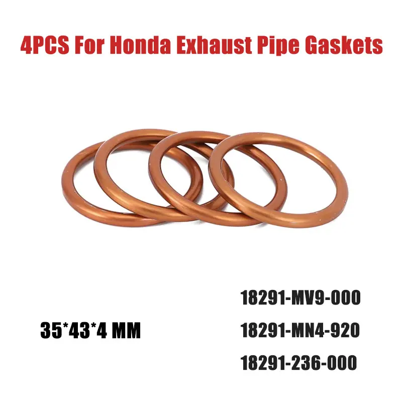 For Honda CB650 CB550 Exhaust Pipe Gaskets CBR600 CBR650 VF750C VF1000 18291-MN4-920 18212-634-010 18291-236-000 18212-634-000