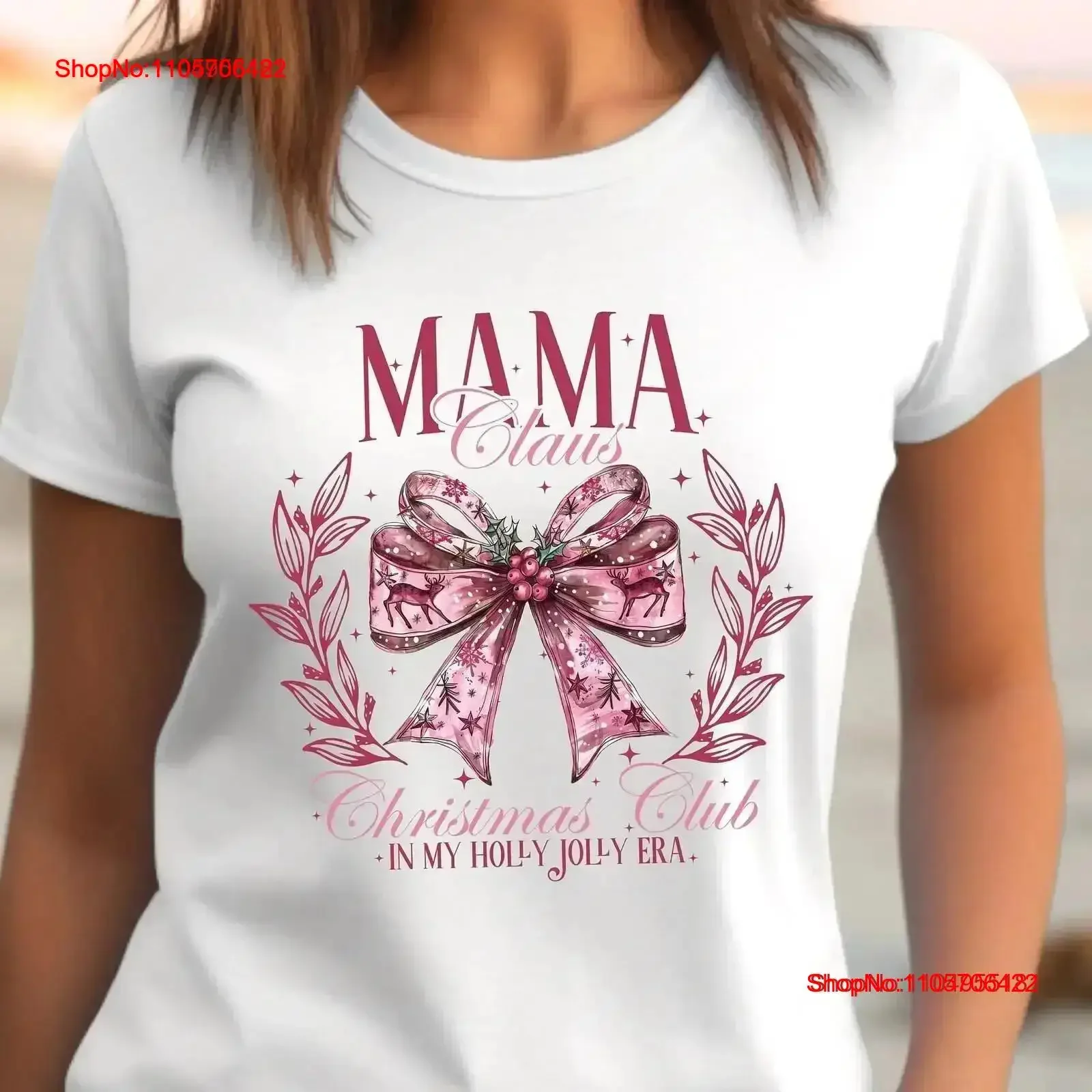 Mama Claus T Shirt Christmas Mother's Day Club tee in my holly jolly era For Mom vintage Washed homme Stylish vintage Washed