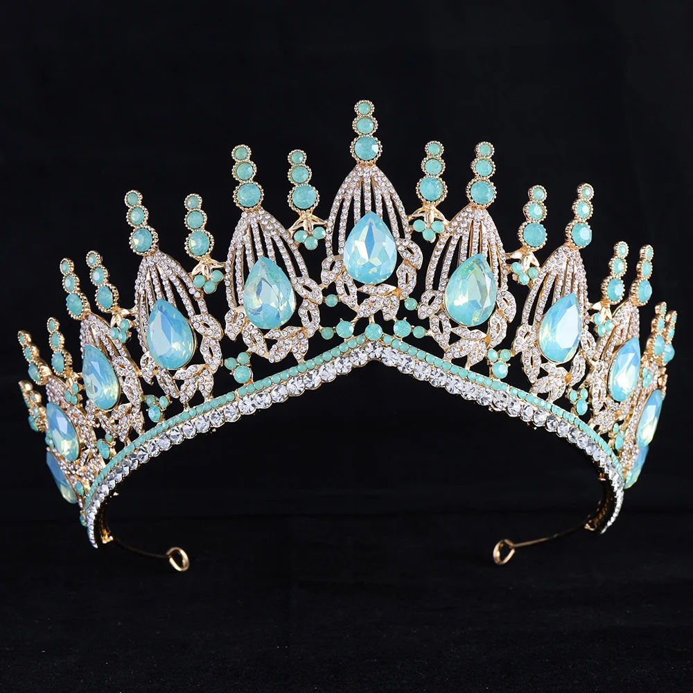 Vntage Baroque Tiara Crowns For Girl Women Pageant Prom Diadem Princess Bride Headpiece Wedding Bridal Hair Jewelry Accessories