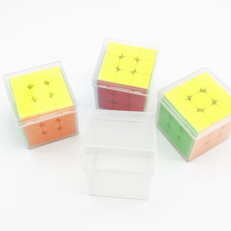 High Quality Plastic Storage Protect Magic Cube Box for Smaller than 58mm Cube 2x2x2 3x3x3 Speed Puzzle Magico Cubo Box Kids Toy