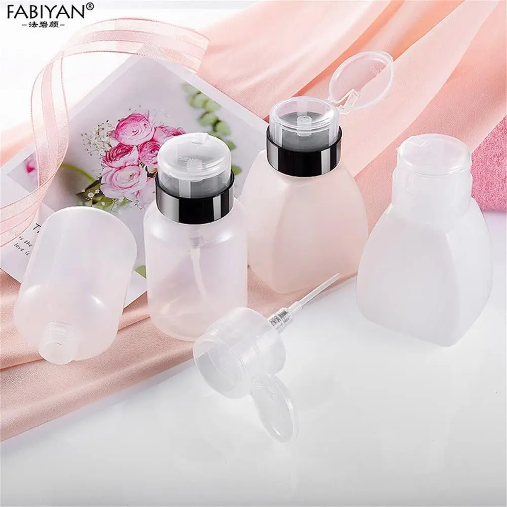 Gel Cleaner 250mL Dispenser Bottl Empty Plastic Refillable Bottles Nail Polish Remover Pump Dispenser Container Press Pumping