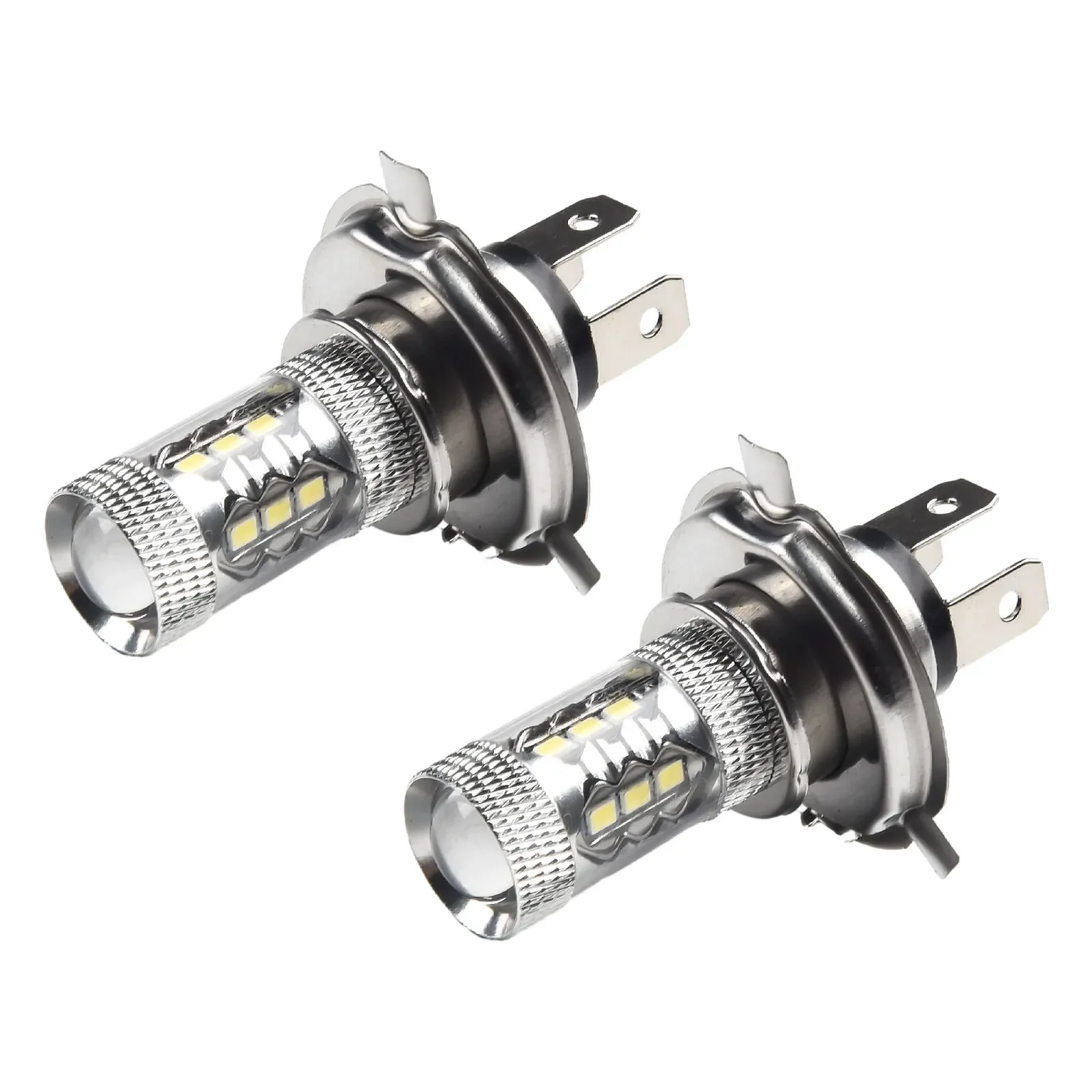 

2pcs/set Car H4 LED High Low Fog Lights 80W 12V Bulbs Aluminum 9003 HB2 Headlights 6500K Beam Lamps Universal For Car Motorcycle