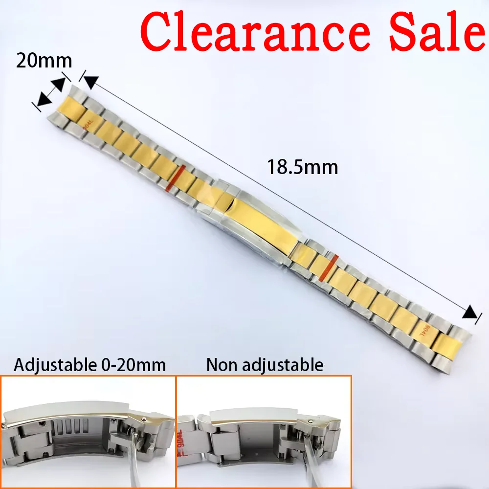 Clearance Sale 20mm Watch Steel Belt Five Bead Belt Three Bead Belt Gold Rose Gold Watch Repair Tool