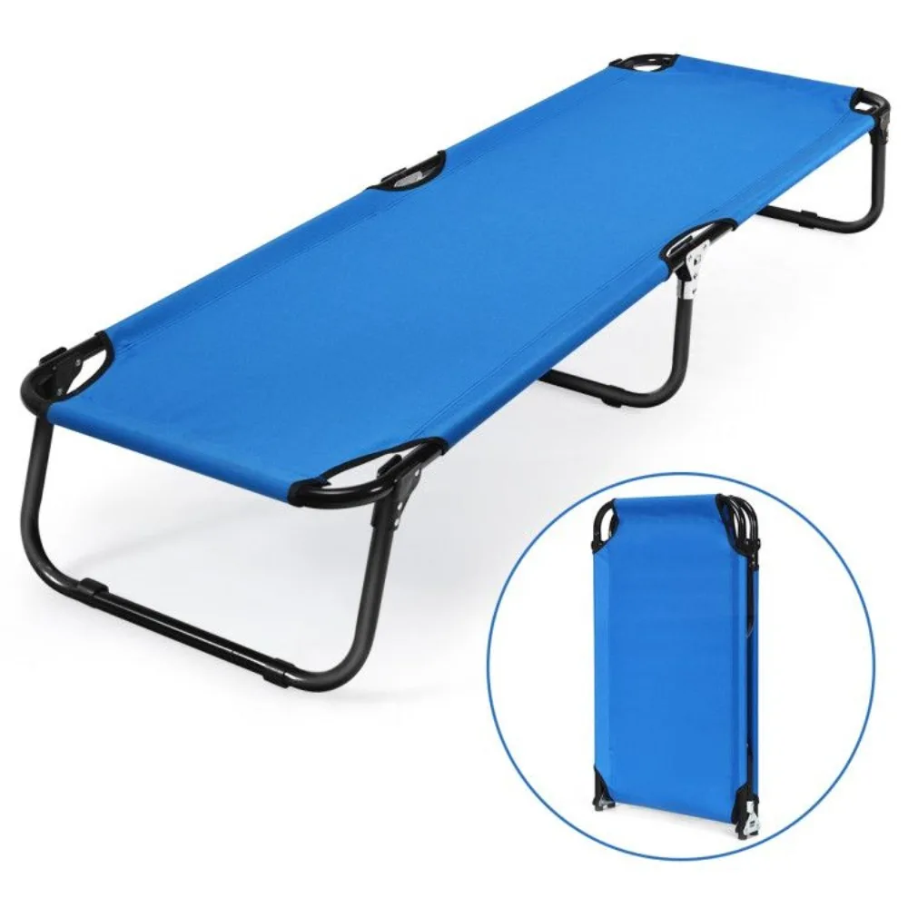 

Outdoor Folding Camping Bed for Sleeping Hiking Travel, No-slip Foot Mats Prevent From Sliding, Camping Bed