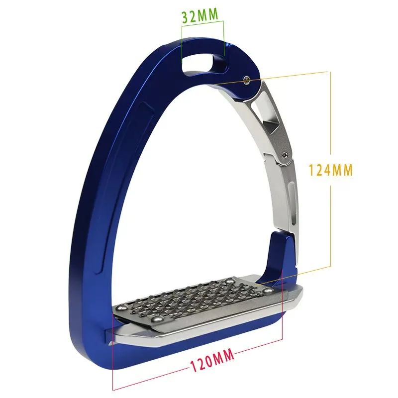 ركاب حصان آمن من الألومنيوم، مقاس 12 سم مع وسادات من الفولاذ المقاوم للصدأ #1