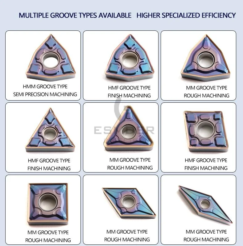 Inserto de torneado interno de acero inoxidable, CCMT09T304, CCMT060204, DCMT070208, DCMT11T308, TCMT110204, 110208, HAH MM, EM2H, torno CNC