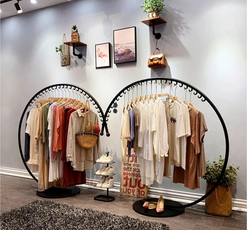 

Women's clothing store display , hanging rack,floor type clothing store rack display