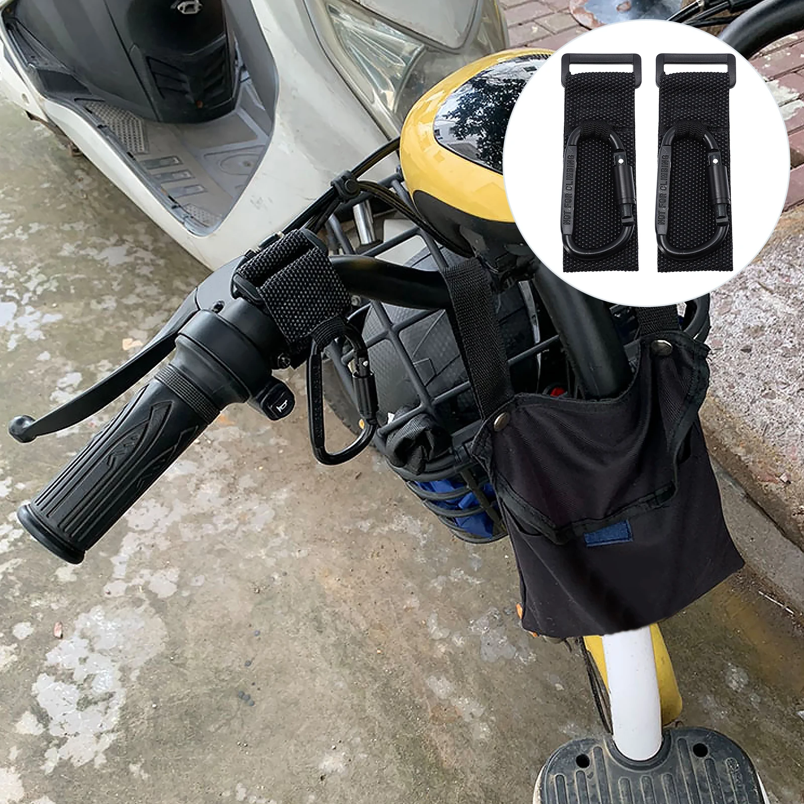 

2pcs Electric Bike Hooks Sturdy Storage ganizer for Nursery Diaper Bags Heavy Duty Non Easy Install No Drilling Pushchair