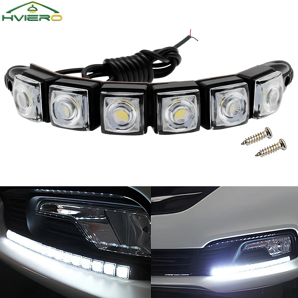 

1 шт. автомобильные светодиодные DRL DC 12 В COB 5 Вт противотуманные фары гибкая полоса белая дневная беговая авто фара указатель поворота сигнальная лампа багажника