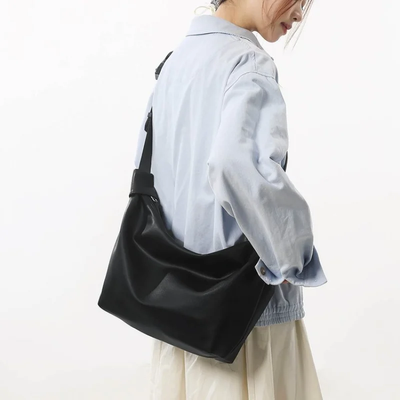 

Chic Gathered Bucket Bag For Women Designer Inspired Soft Leather Shoulder Bag