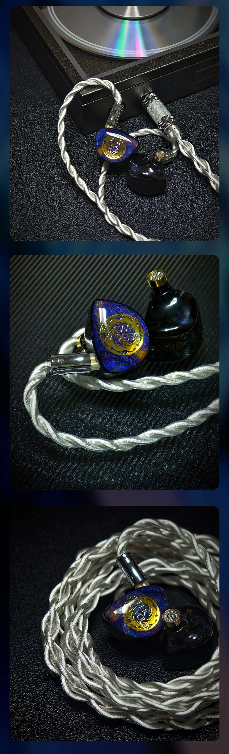 GEEKWOLD GK300 PRO 8BA+2PZT+1 Planar+1DD IEMs HIFI In-ear Wired