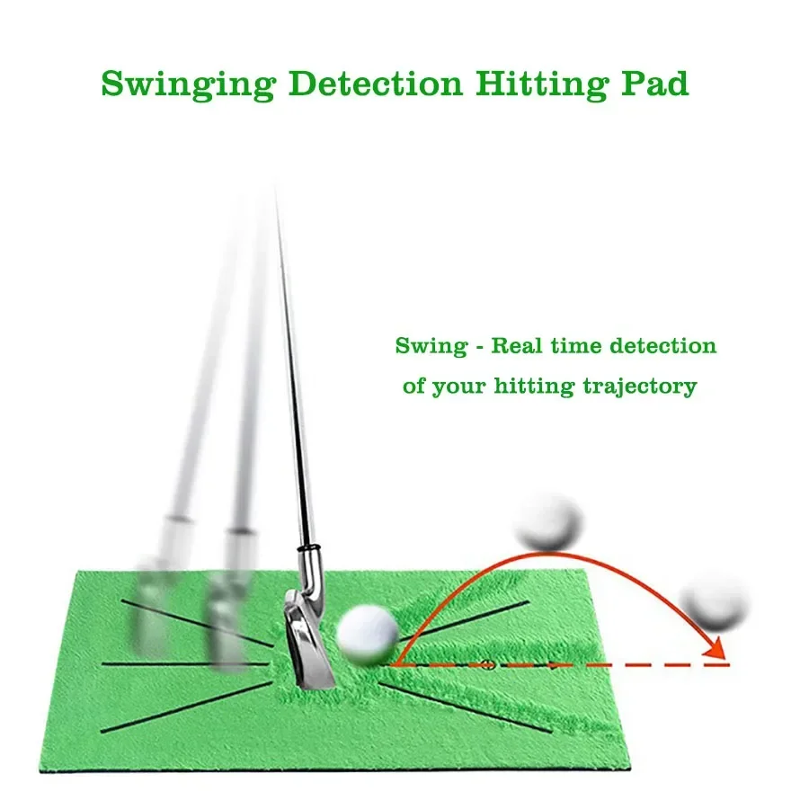 Estera de entrenamiento de Golf de 30x60cm, estera de práctica de césped de Golf, estera de práctica de Swing de Golf direccional con rastro de