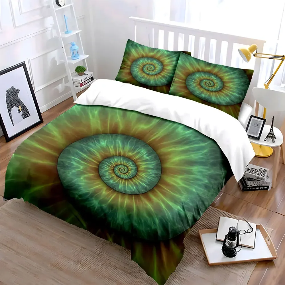 Abstract Spiral Art Set Decor Soft Comfortable Duvet Cover Bedding Set Included 1*Duvet Cover & 2*Pillowcases, gift