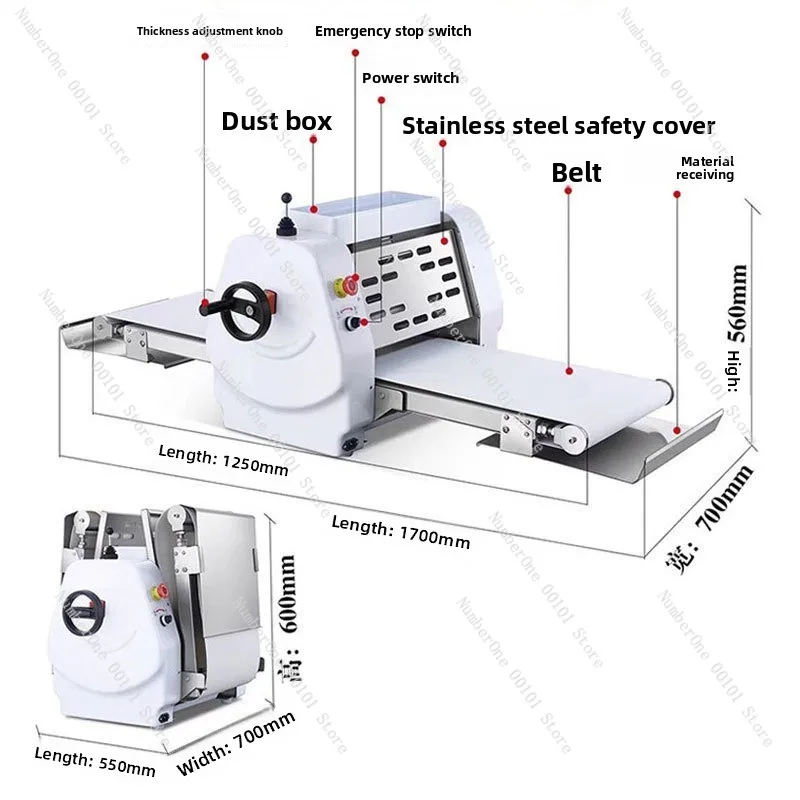 Foldable Mini Desktop Dough Sheeter, Commercial & Home Pastry Laminator for Egg Tart Wrapper Making