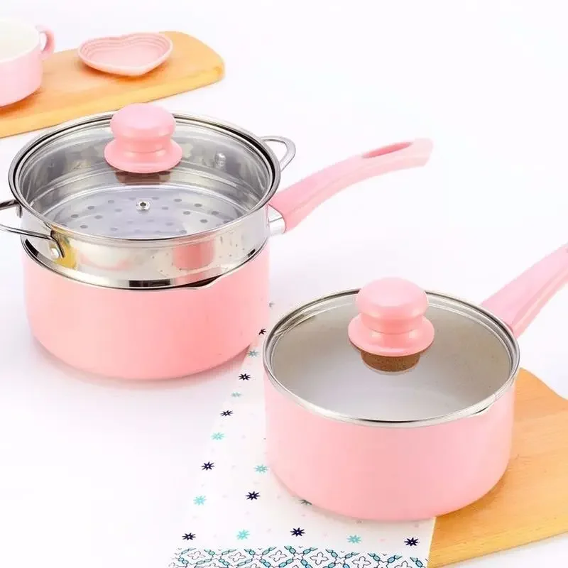 t Non-stick Small Supplement Fried Egg Noodles  Baby Mini Gas Cooker Dual-use Cooking Pot Kitche