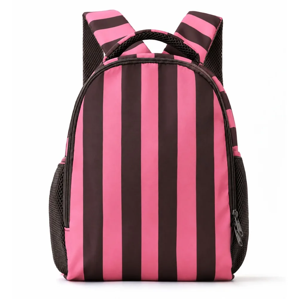 Fashionable Korean-style Striped Backpack Color-blocked Waterproof Large Capacity School Bag Preppy Style Durable