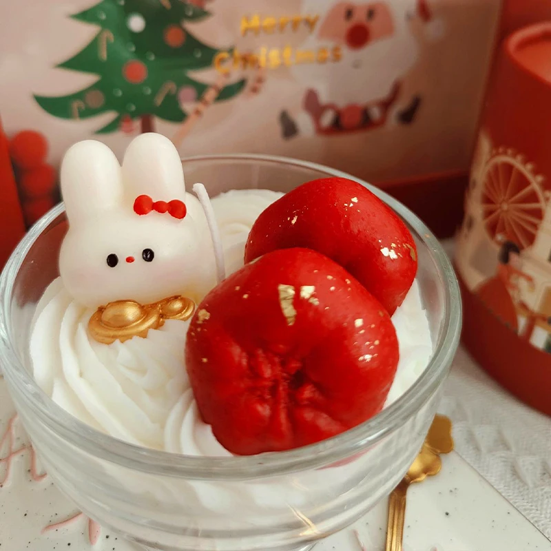 Fortune Rabbit Candy Sticks Ice Cream Cup Cute Creative Soy Wax Fragrance Souvenir Gift