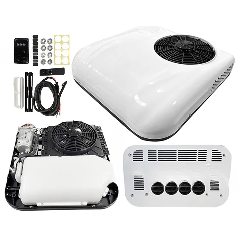 Car electric cooling and heating overhead integrated RV truck car air conditioner