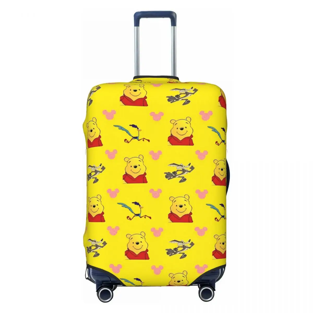 

Pooh Piglet Bear Suitcase Cover Vacation Animal Cartoon Practical Luggage Case Cruise Trip Protection