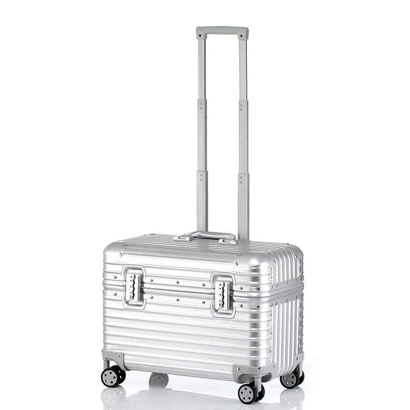 All- Magnesium Alloy Flight Attendant 18-Inch Aluminum Frame Photography Boarding Mini Trolley Case