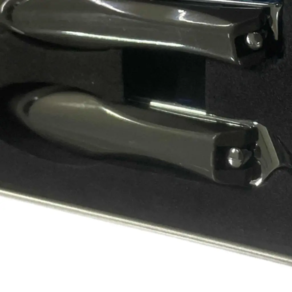 3x 爪切りアンチスプラッシュポータブルメタルボックス付き防水便利な足の爪