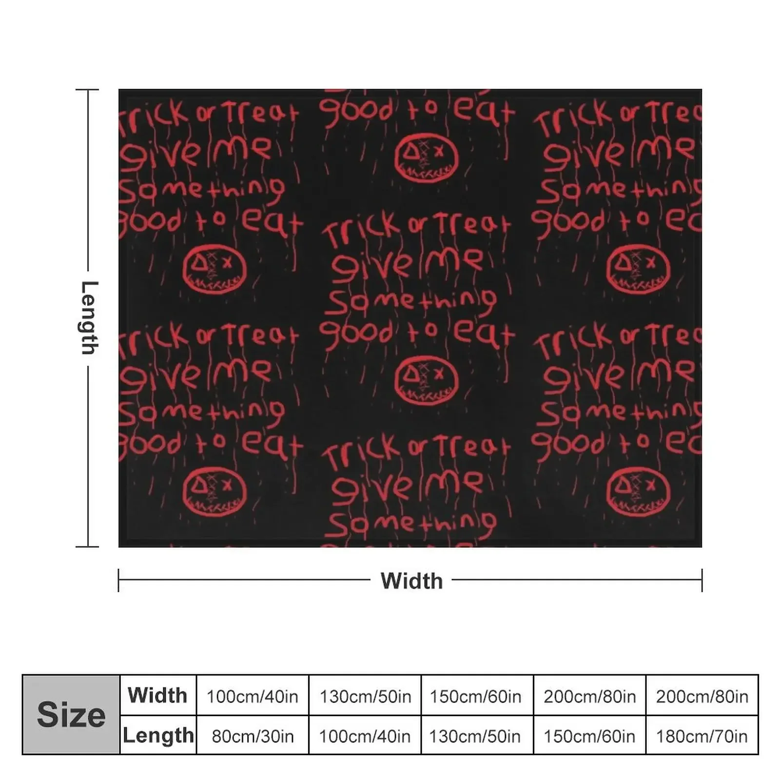 trick r treat sam bloody writing Throw Blanket Blankets For Baby Decoratives Blankets