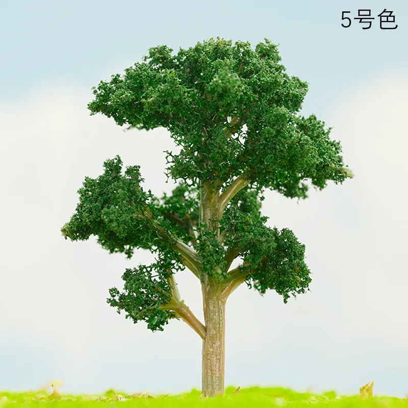 Height 5.5cm Tree Model Kits Miniature Garden/Sand Table/Train Railroad Micro Landscape Decoration Plants Materials 5Pcs/10Pcs