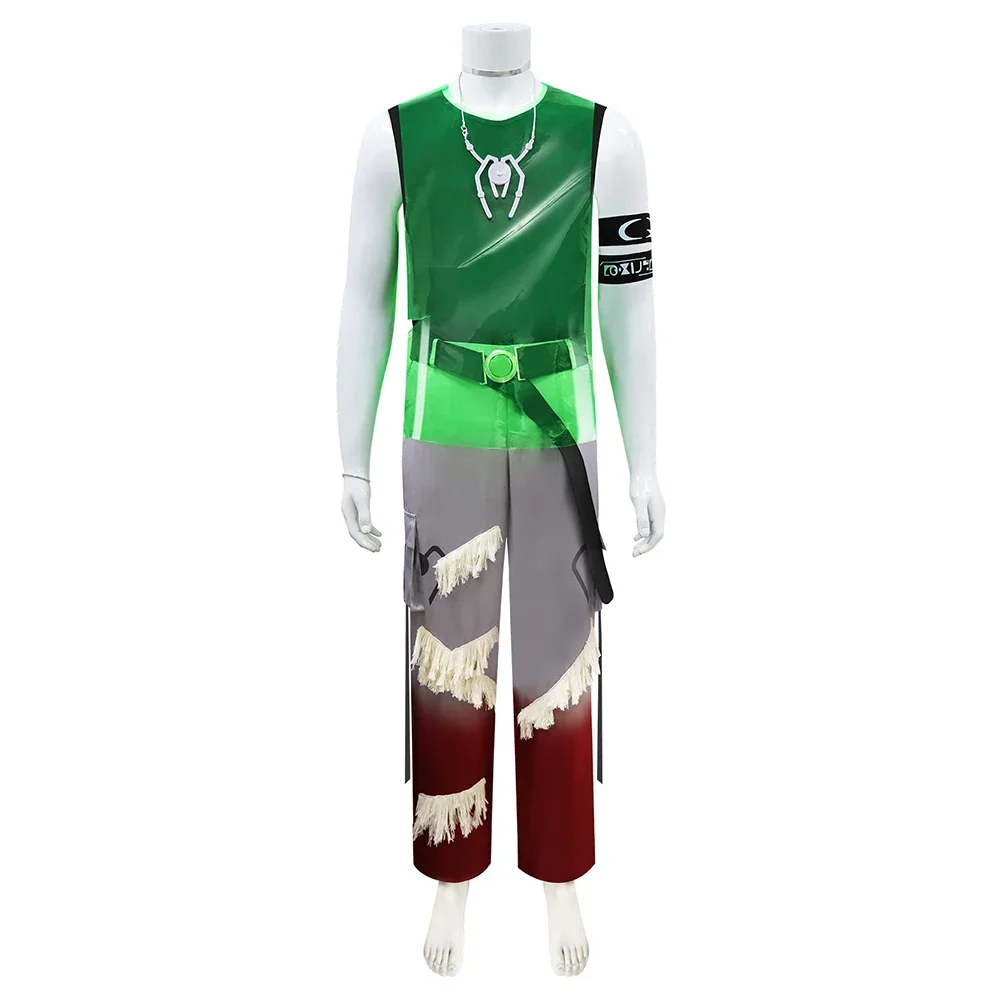 Anime Alien Stage R7 Till Cosplay Costume Adult Men Top Pants Suit Necklace Accessories Carnival Christmas Clothes Outfit