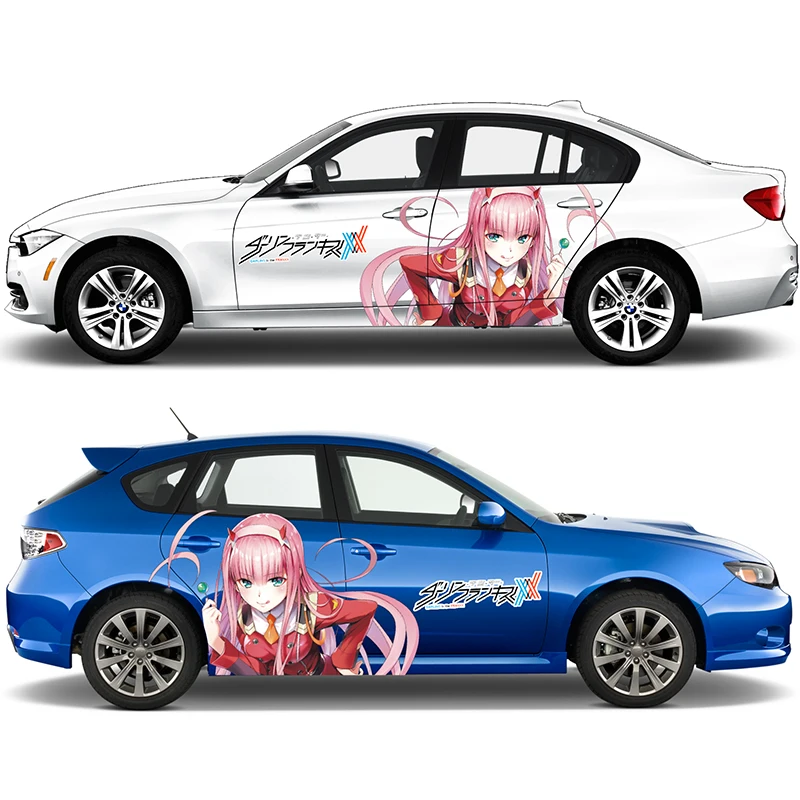 DARLING FRANXX Waterproof Japan Anime Vinyl Car Sticker Cartoon Door Decals Ralliart Stickers Vehicle Accessories CNS540