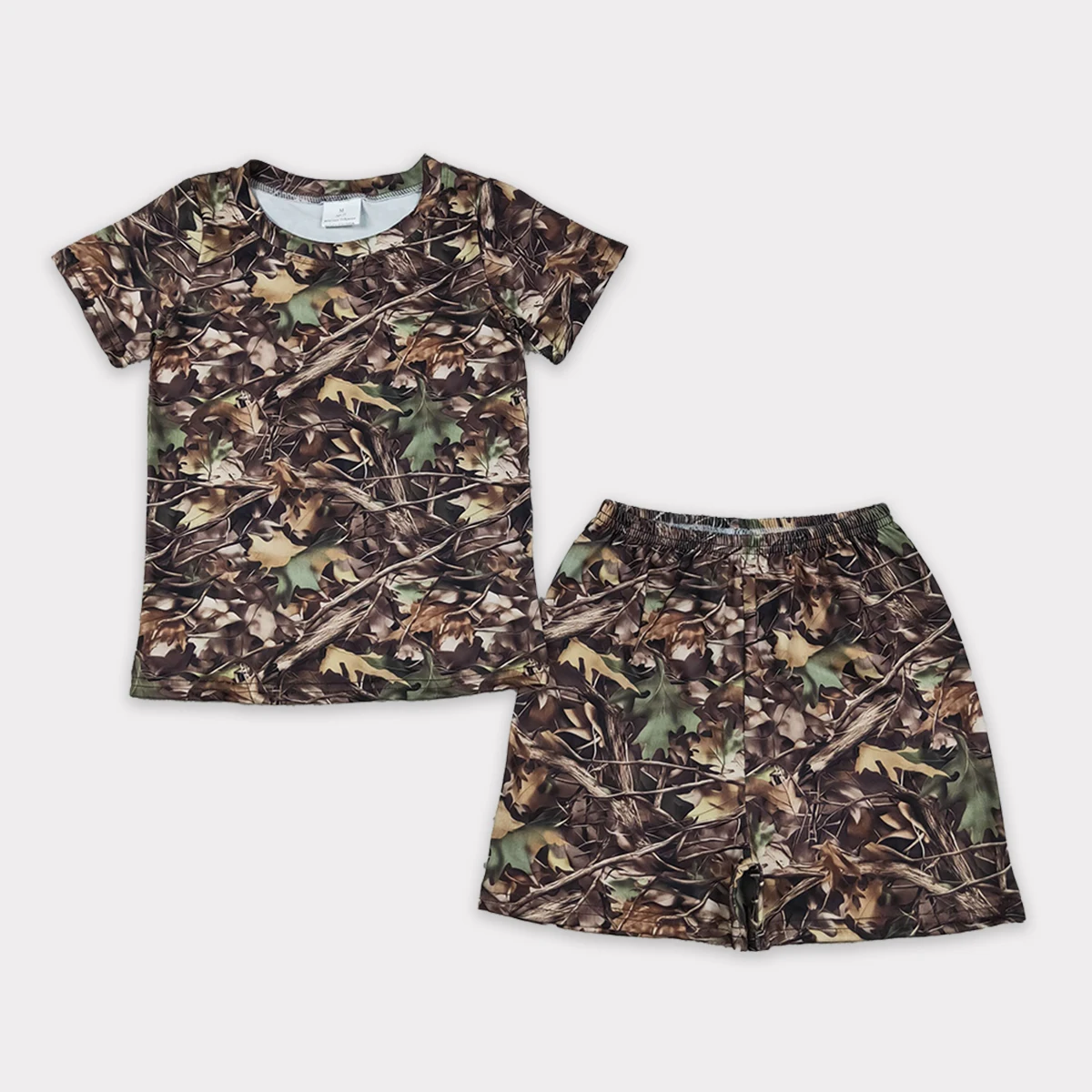Baby Boy Clothes Southern Leaves Camo Top Shorts Hunting Toddler Pajamas Sets Children Kids Set Outfit Clothing Wholesale