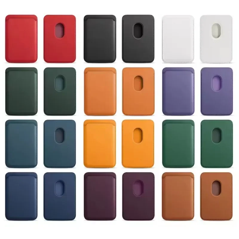 For Magsafe Wallet Magnetic Card Holder Case For iPhone 17 16 15 Pro Max Samsung Macsafe Leather Slots Card Holder Bag Accessory