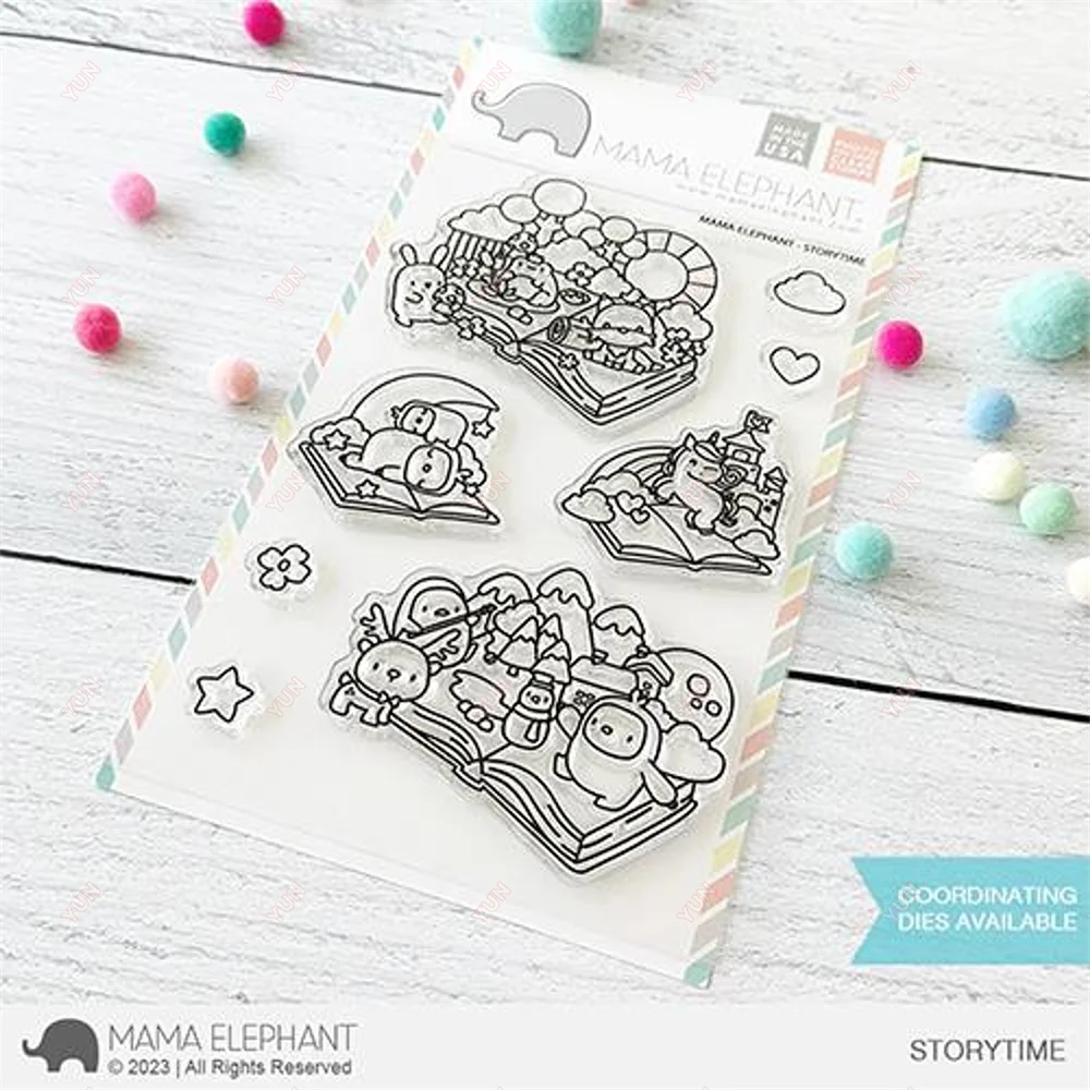 2023 New Small Elephant Book Frame Fan-Shaped Metal Cutting Die Stamps DIY Handmade Scrapbooking Diary Greeting Card Decoration