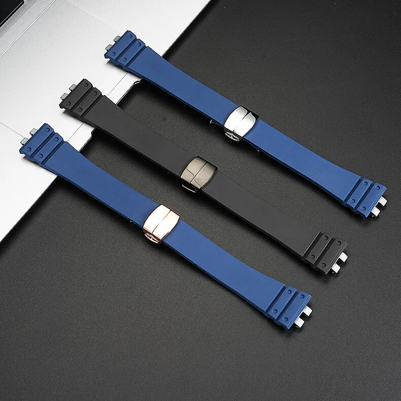 GMW-B5000 High Quality Fluororubber Strap for Casio G-SHOCK Series GMW-B5000 Soft Fluororubber Folding Buckle Strap Accessories