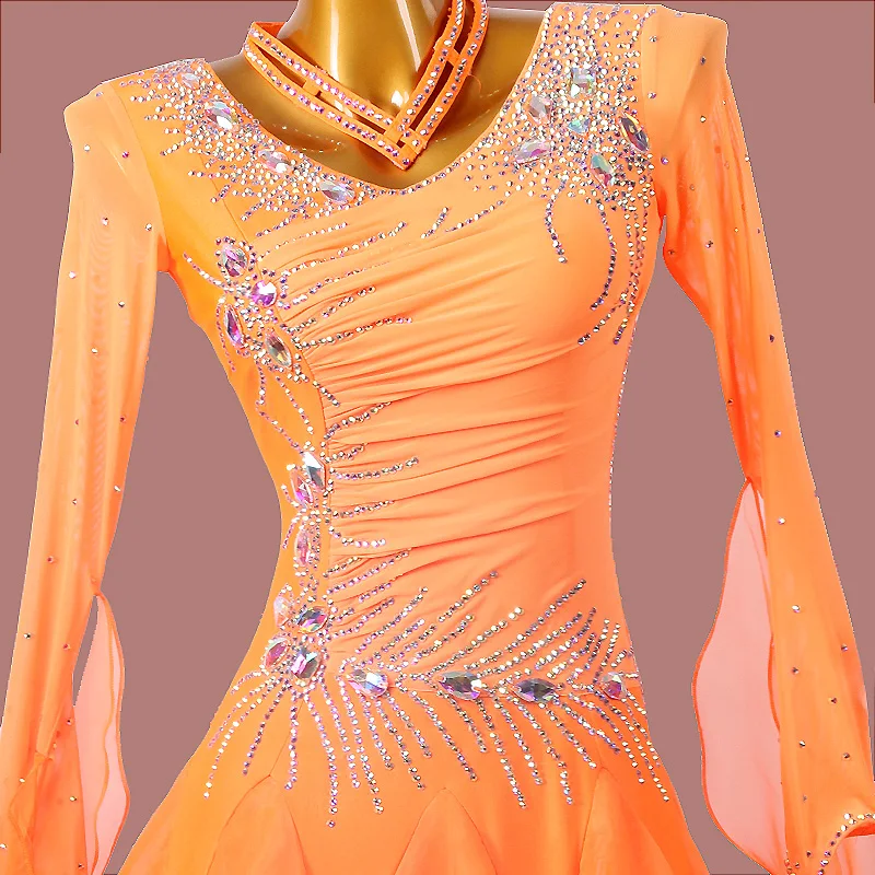 New Ballroom Dance Dress High-End Skirt National Standard Waltz Dancing Costumes Female Adult Profession Performance Clothing