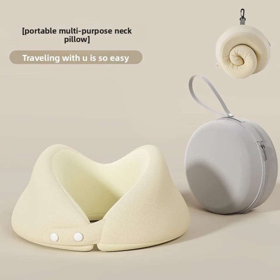 Memory Foam U-shaped Neck Pillow Cervical Support Pillow For Car Travel Pillow Portable Airplane Travel Accessories