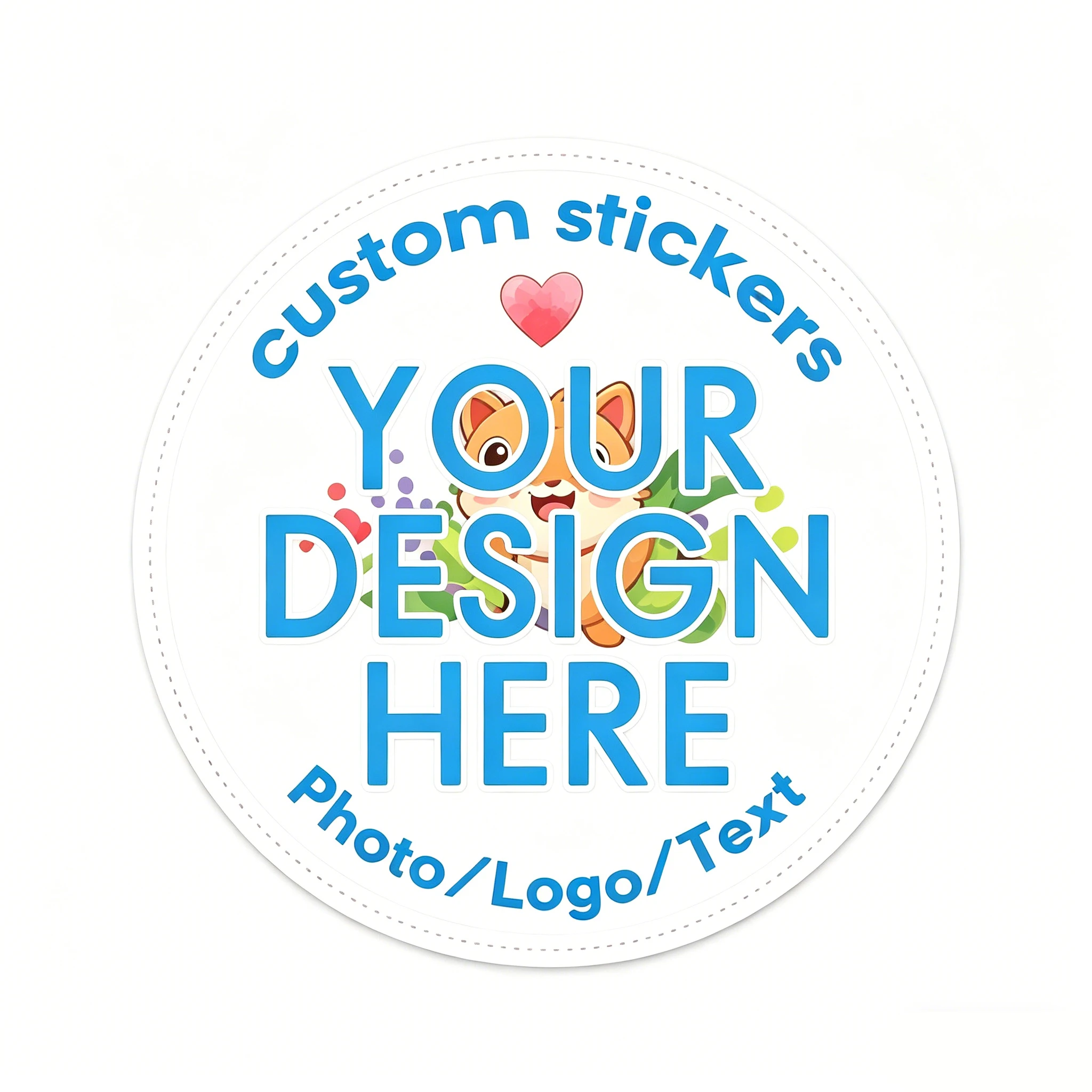 Custom Stickers Labels Logo Packaging Brand Name Advertising Baptism Wedding Birthday Decals Waterproof PVC with Various Shapes