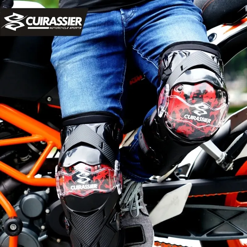 CUIRASSIER Motorcycle Kneepads Movement Joints Knee Guards Ventilation Shin Protection Motorbike Motocross Protective Equipment