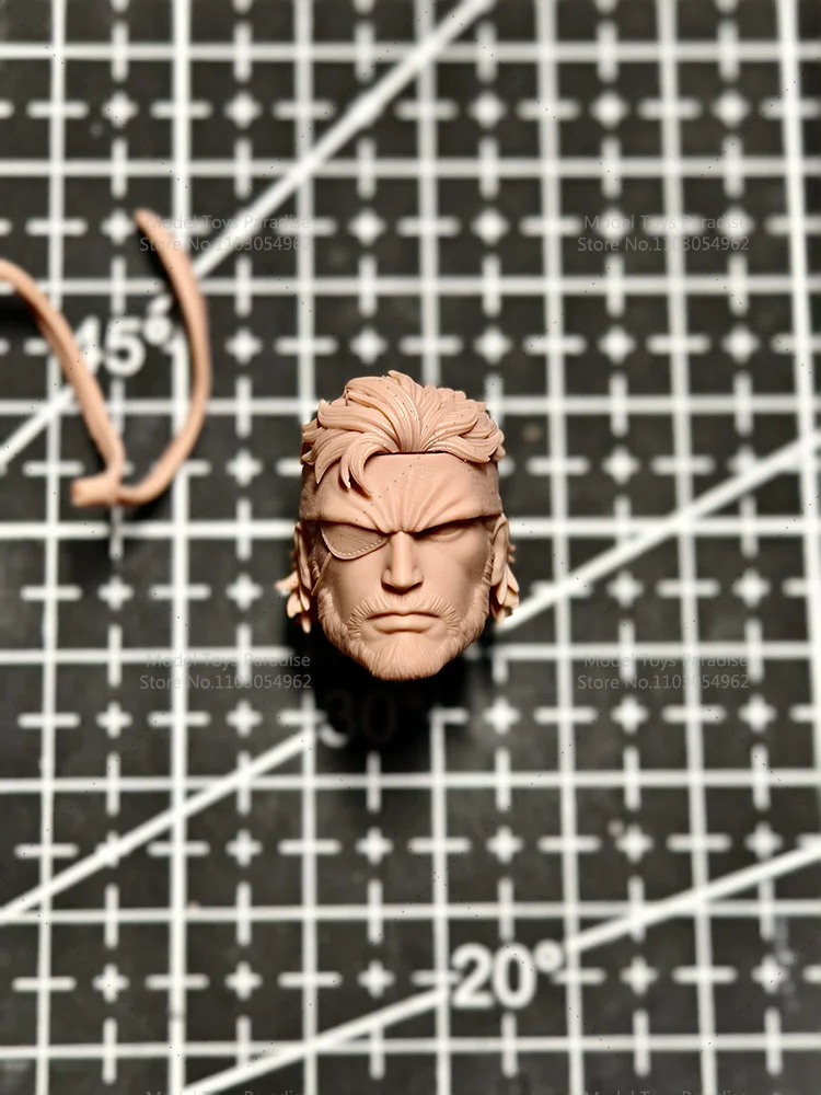 غير مصبوغ لتقوم بها بنفسك 1/12 مقياس الرجال الجندي ديفيد الأفعى الأبيض نموذج رئيس اليابانية لعبة تجسس رئيس نحت صالح 6 ''عمل الشكل الجسم #3