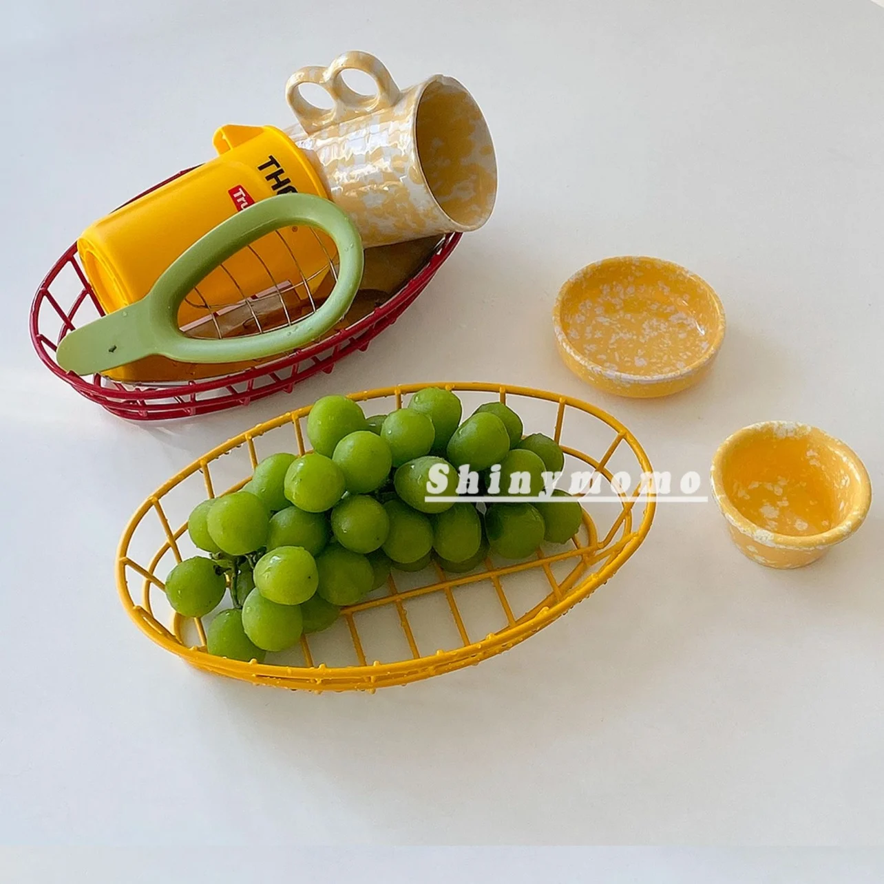 

Korean Minimalist Iron Fruit Basket, Tabletop Storage, Vegetable Washing Basket, Kitchen Utensils, Kitchen Storage Box