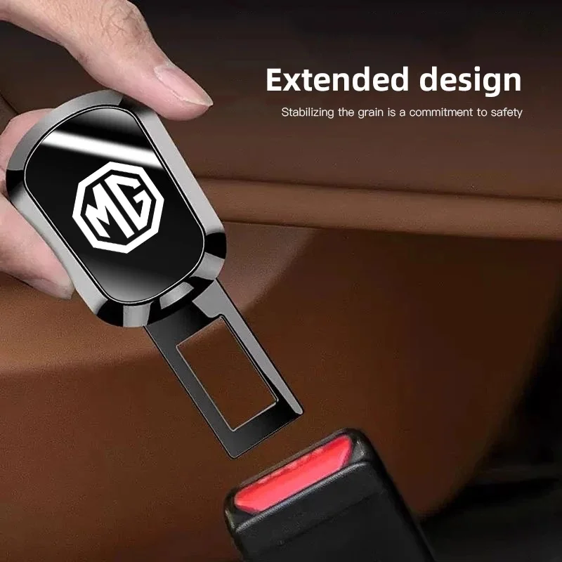 1Pc Premium Quality Auto Seatbelt Extender Buckle Lock for MG ZS EV HS EHS PHEV MG3 MG4 MG5 MG6 MG7 GT ZR RX Mirror Texture Clip