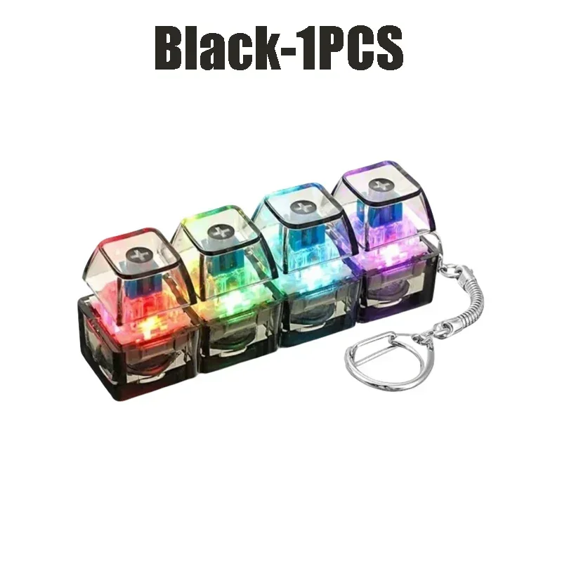 4-Button Fingertip RGB Keychain Keyboard