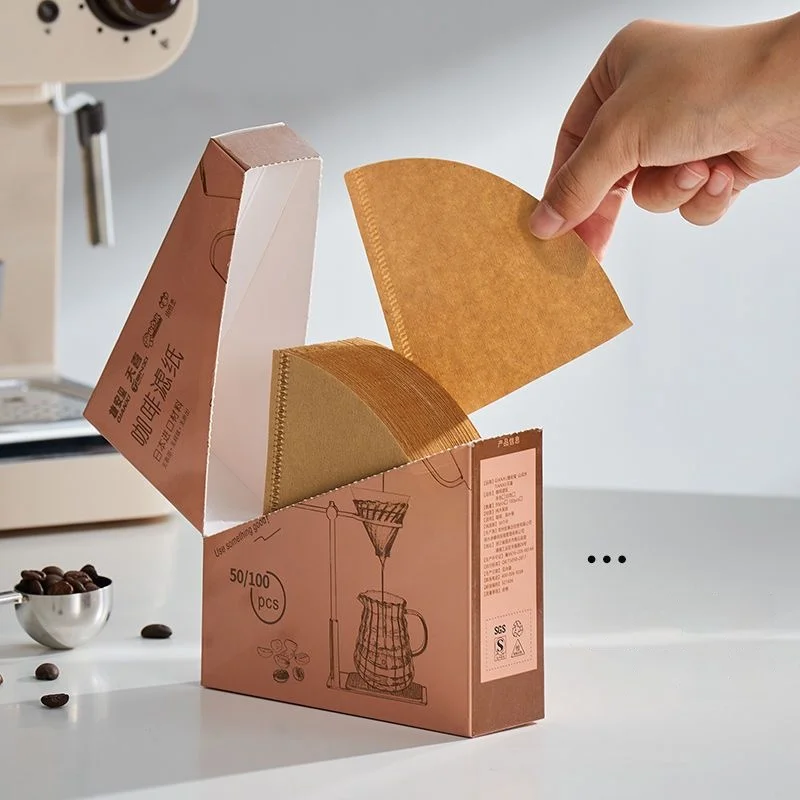 

GIANXI кофейный фильтр капельная бумага 01 02 эспрессо натуральные 1-4 чашки бариста мокко горшок конусная сумка для кофе аксессуары