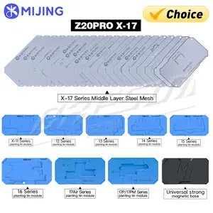 Bilashmart Mijing Z20 Pro Reballing Stencil Fixture kits iPhone X 17 Pro Max Motherboard Middle Frame Planting Tin Platform hand Tools