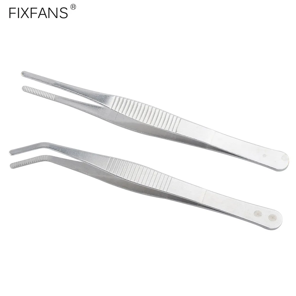 

14cm Straight and Curved Tweezers Set, 5.5 Inch Stainless Steel Tweezers Tongs for DIY Crafting Electronics Repair Tools